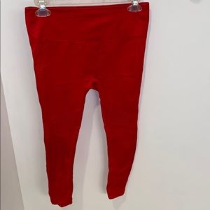 Red leggings